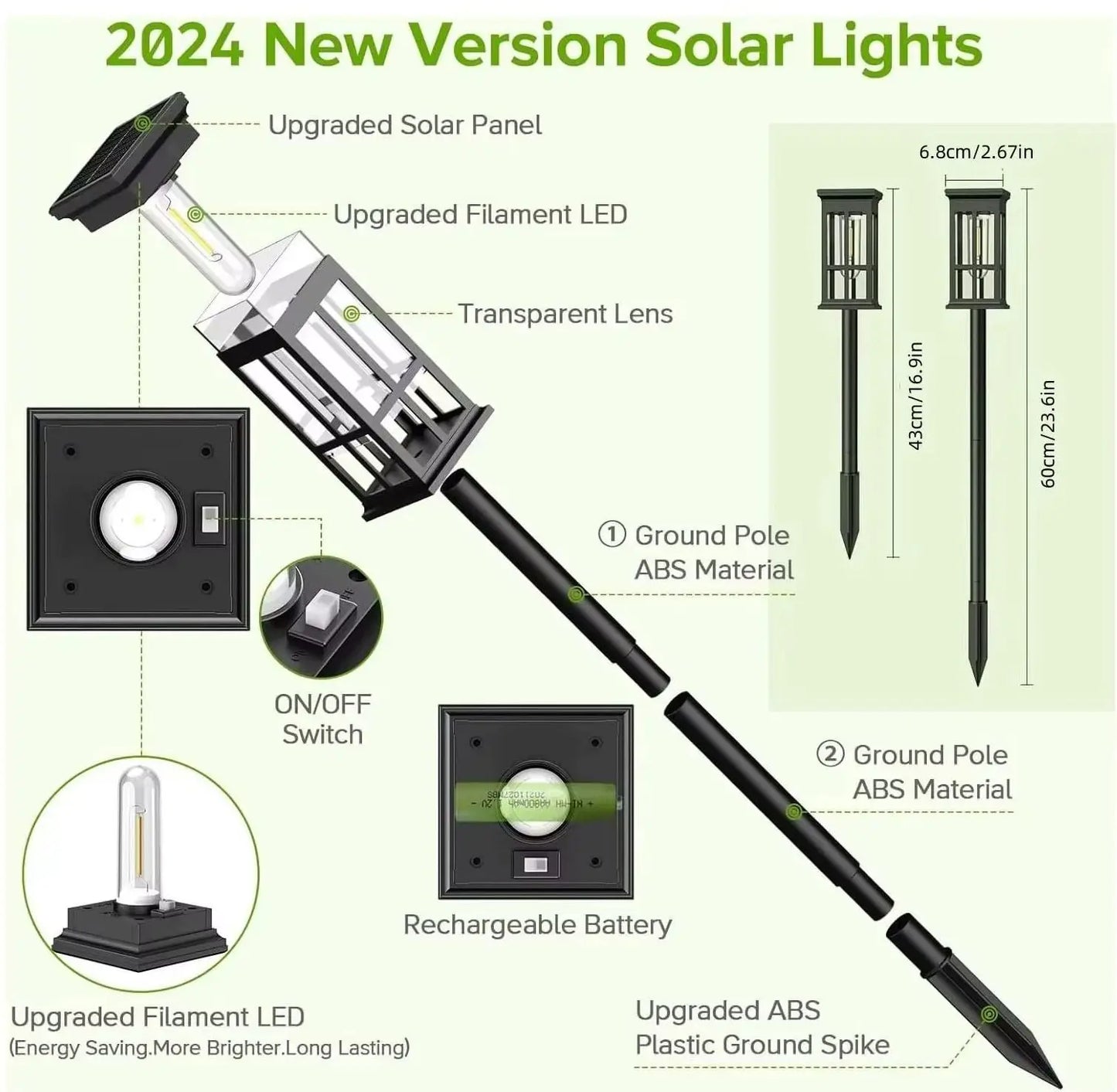 Solar Pathway Light Outdoor Solar Lamp Waterproof