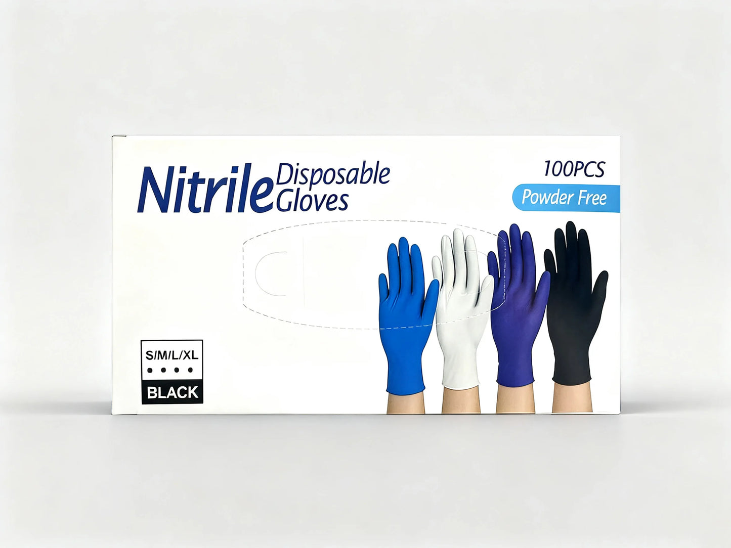 Heavy Duty White Nitrile Gloves,