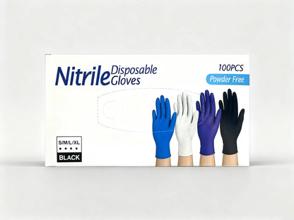 Heavy Duty White Nitrile Gloves,