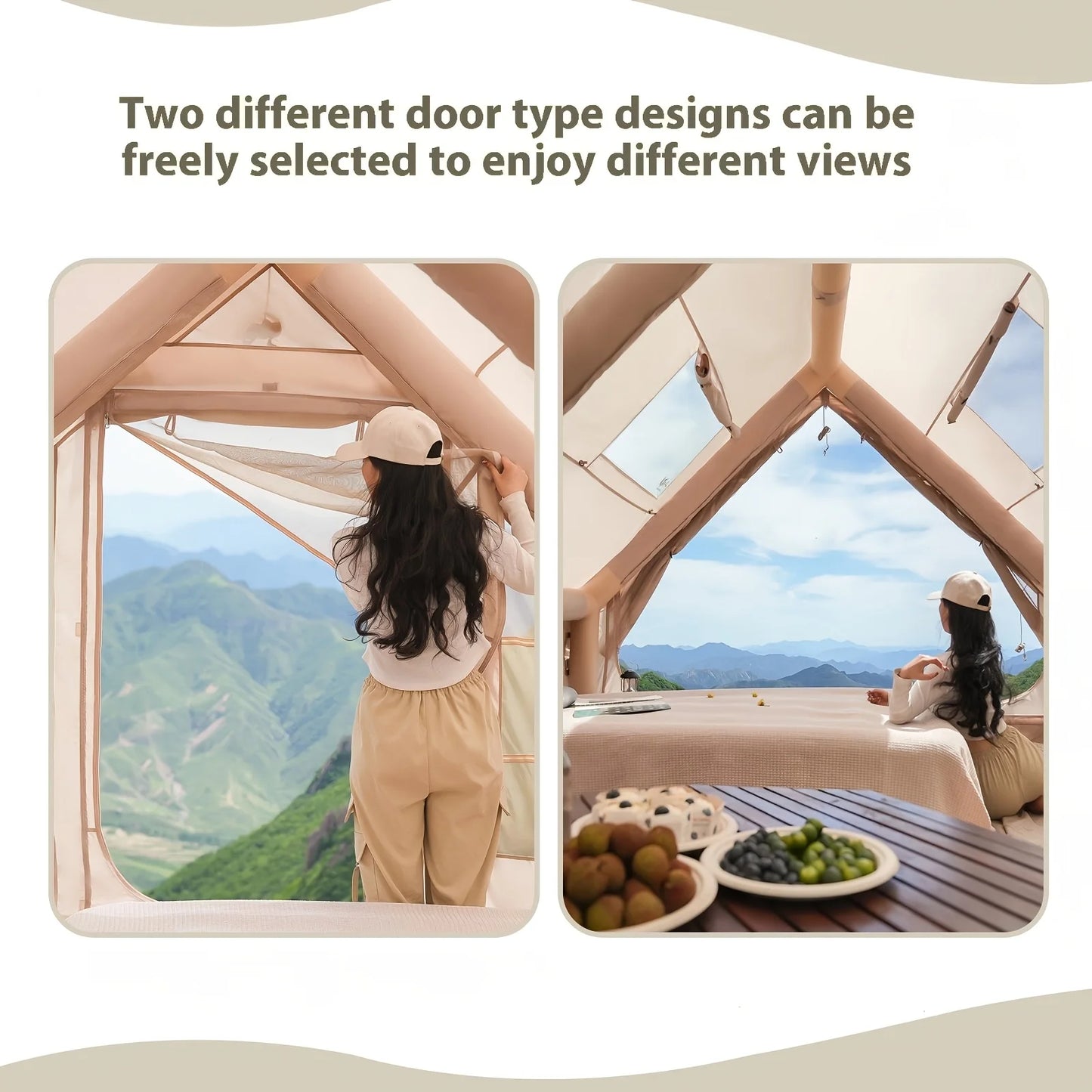 Inflatable Camping Tent with Skylight