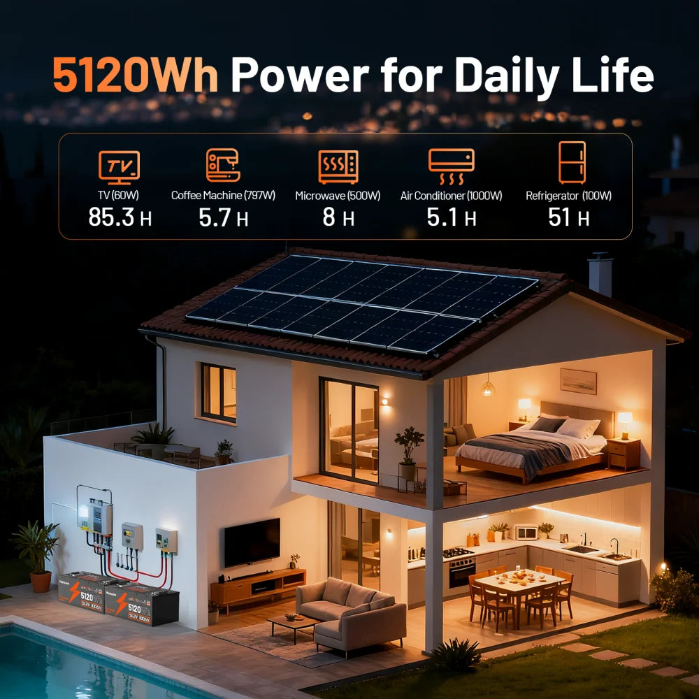 48V 100Ah Bluetooth Rechargeable Battery