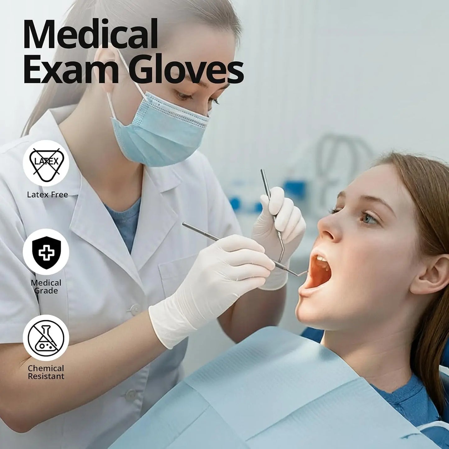 Heavy Duty White Nitrile Gloves,