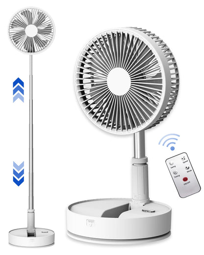 Oscillating Fan Foldaway with Remote Control, Battery