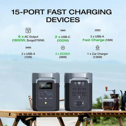 1800W Portable Power Station 1024Wh Battery,