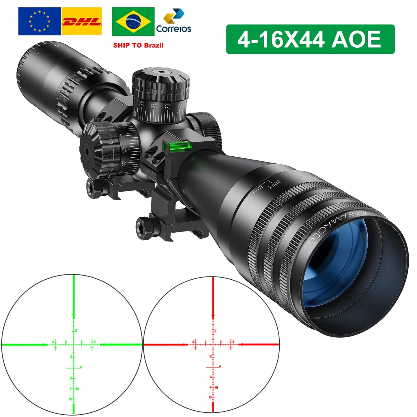 4-16x44 Hunting Scopes Red Green Illuminated Sight