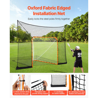 Hockey and Lacrosse Goal Backstop 12x9 ft Lacrosse