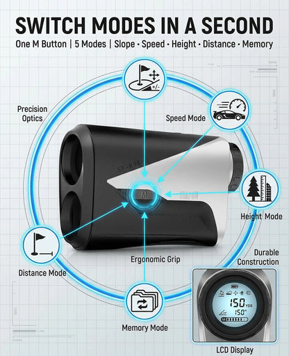 Golf Rangefinder with Slope -1000 Yards