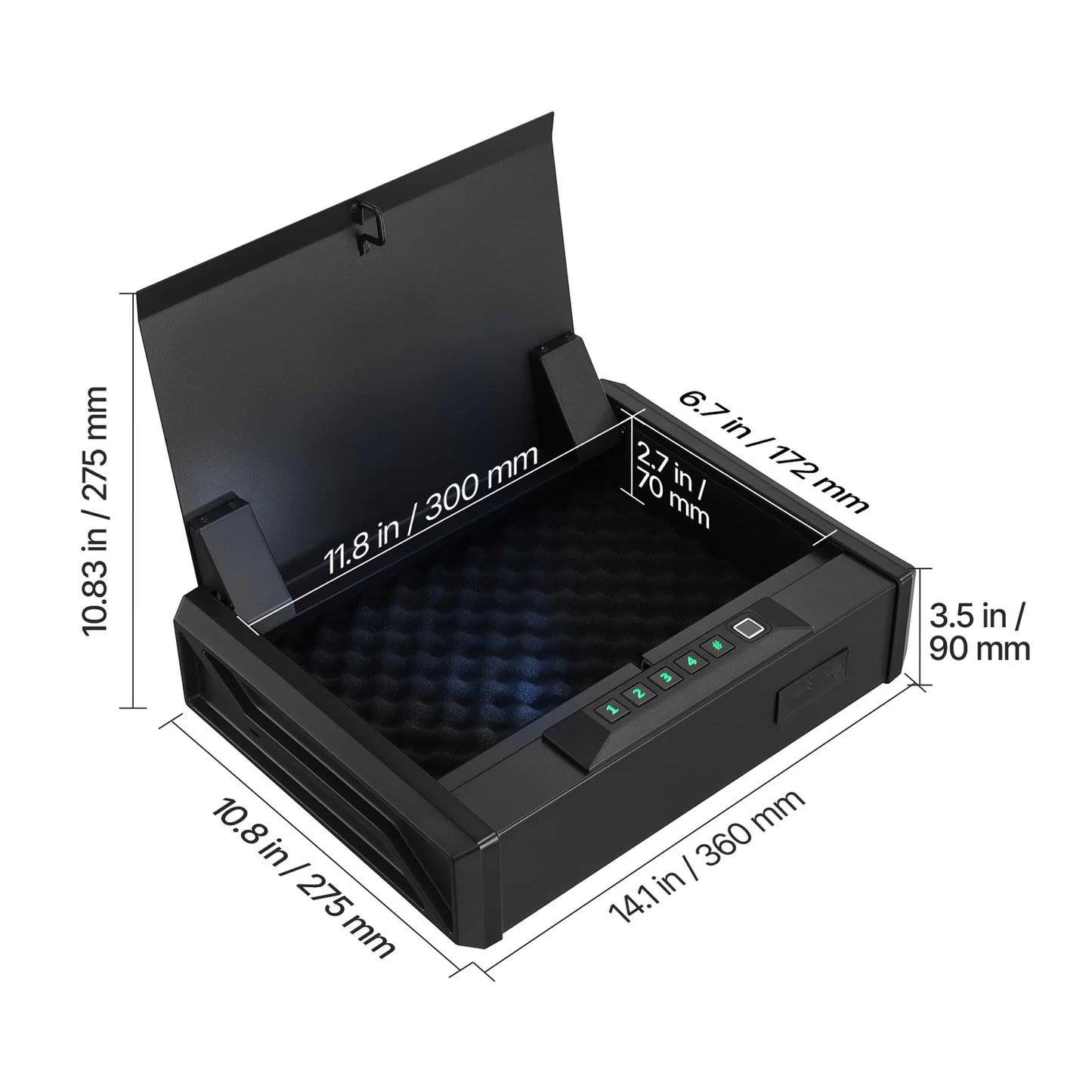 Gun Safe Slider Handgun Safe Fingerprint