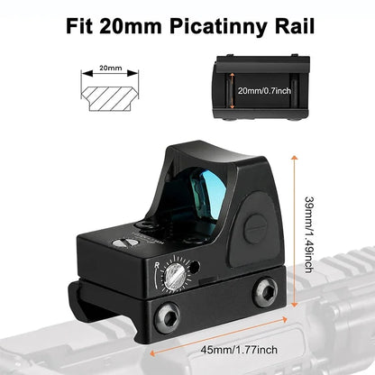 Mini Red Dot Sight Collimator Sight Scope