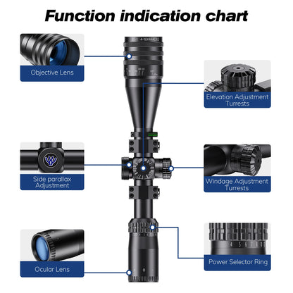 4-16x44 Hunting Scopes Red Green Illuminated Sight