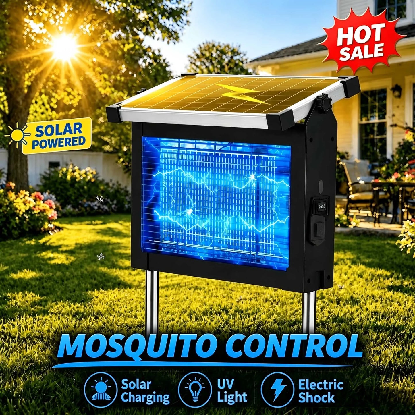Solar Bug Zapper Outdoor,