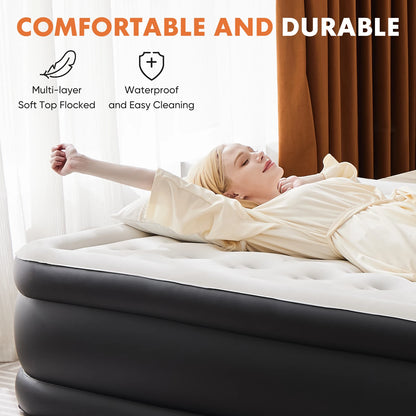 Queen Twin Size Air Mattress Blow Up Double Height