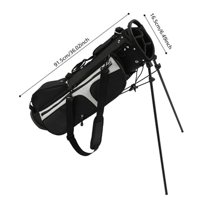 Golf Stand Bag, Portable Golf Stand Bag, Golf Stand Bag with Shoulder Strap， Lightweight Golf Stand Bag Nylon Waterproof Golf Club Bag with 3 Dividers 5 Pockets Portable Double Shoulder Strap Golf Carry Bag for 5-9 Clubs