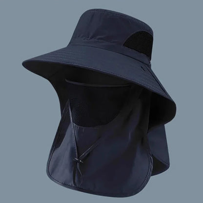 Visor Bucket Hat Neck Flap Fisherman Hat