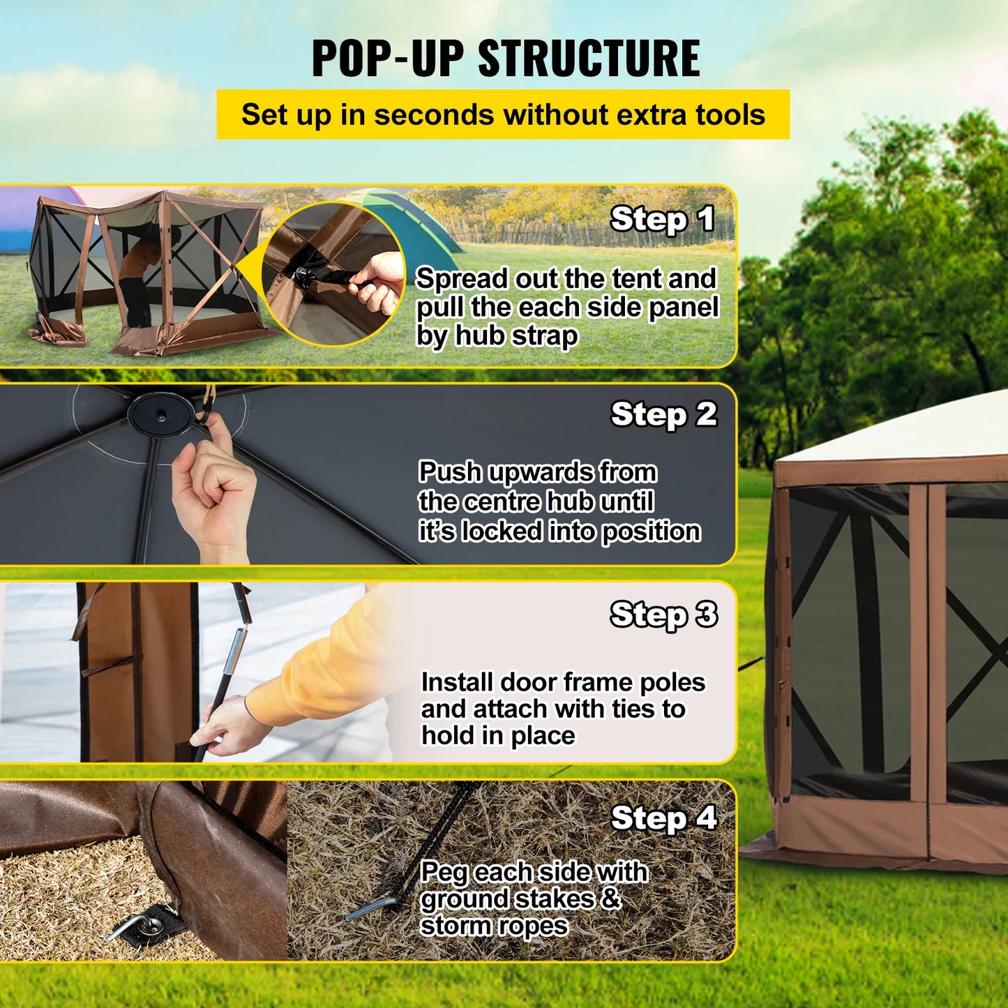 Pop-up Camping Gazebo Camping Canopy Shelter