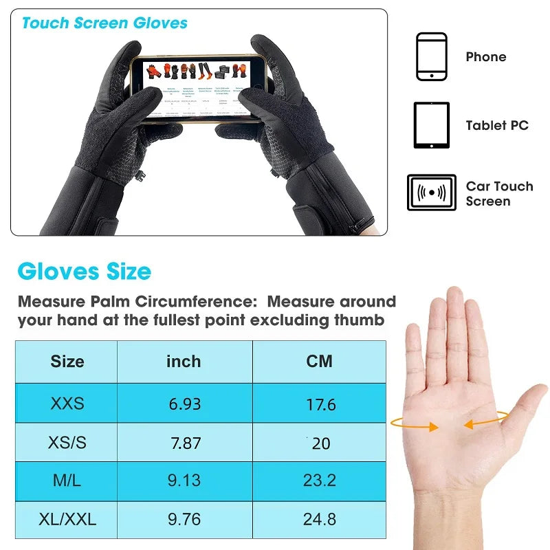 Rechargeable Heated Gloves Liner Electric