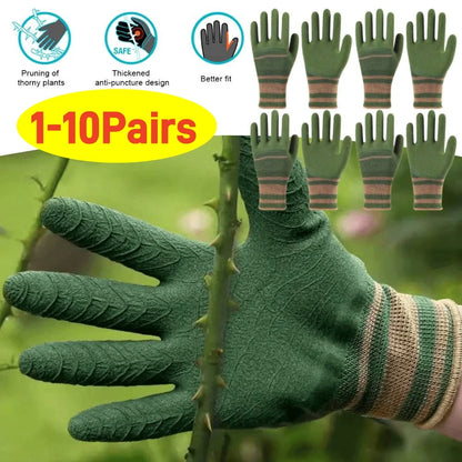 1-10 Pairs Gardening Gloves Thorn Proof