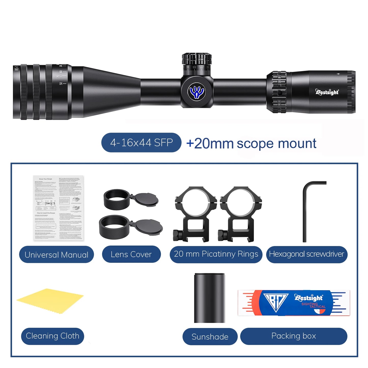 4-16x44 Hunting Scopes Red Green Illuminated Sight