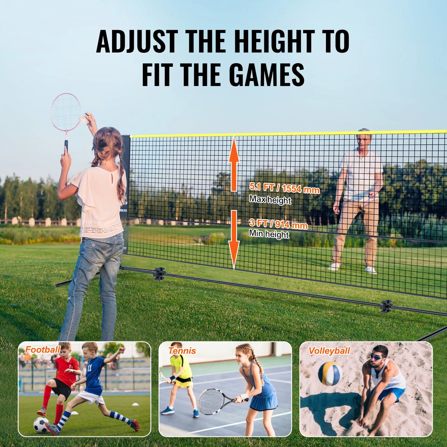 10/14/17FT Badminton Net Volleyball Net