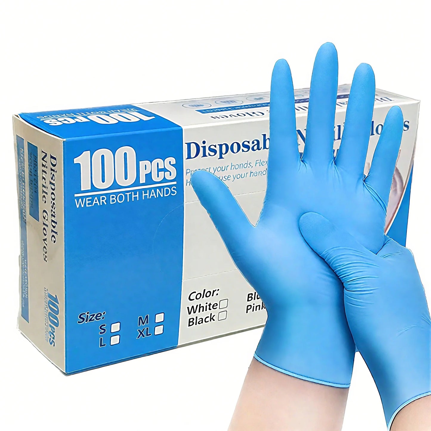 Heavy Duty White Nitrile Gloves,