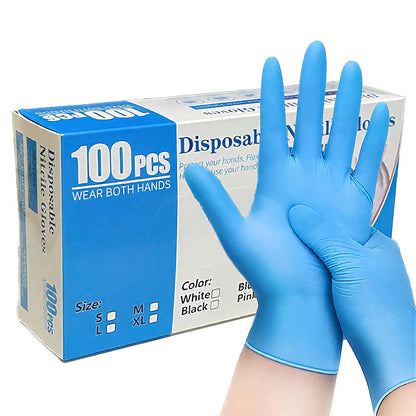 Heavy Duty White Nitrile Gloves,