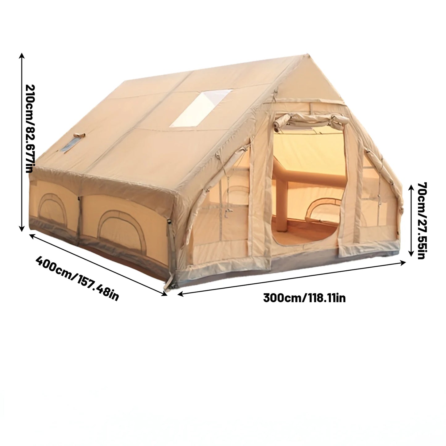Inflatable Camping Tent with Skylight