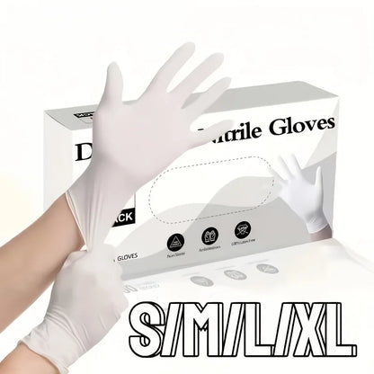 Heavy Duty White Nitrile Gloves,