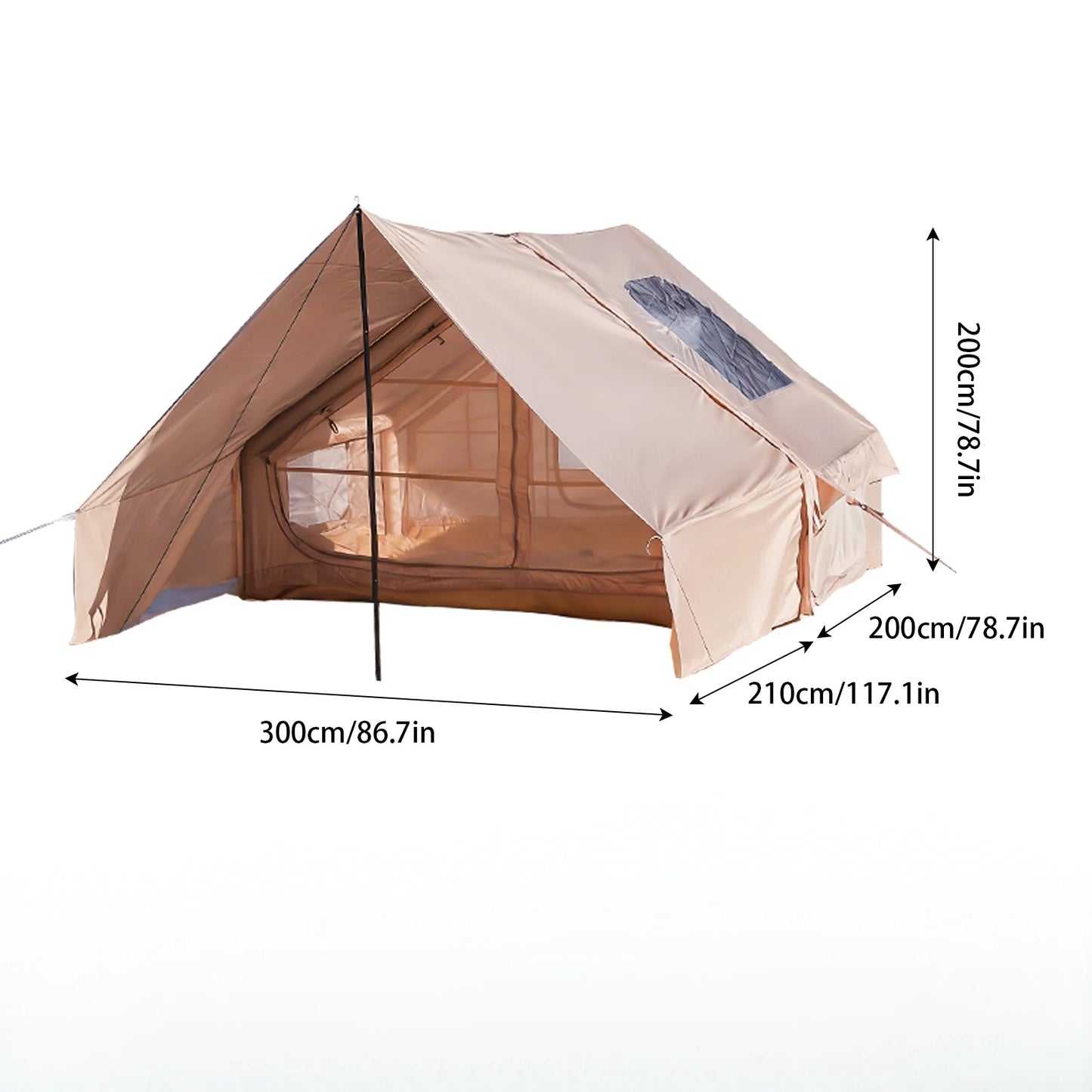 Inflatable Camping Tent with Skylight