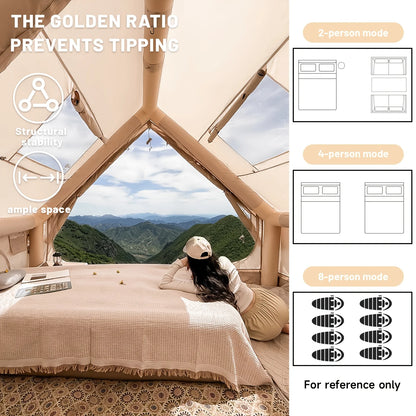Inflatable Camping Tent with Skylight