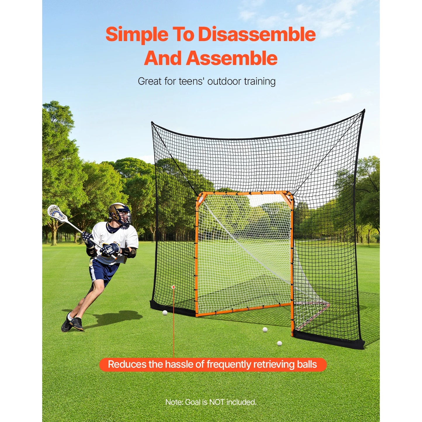 Hockey and Lacrosse Goal Backstop 12x9 ft Lacrosse