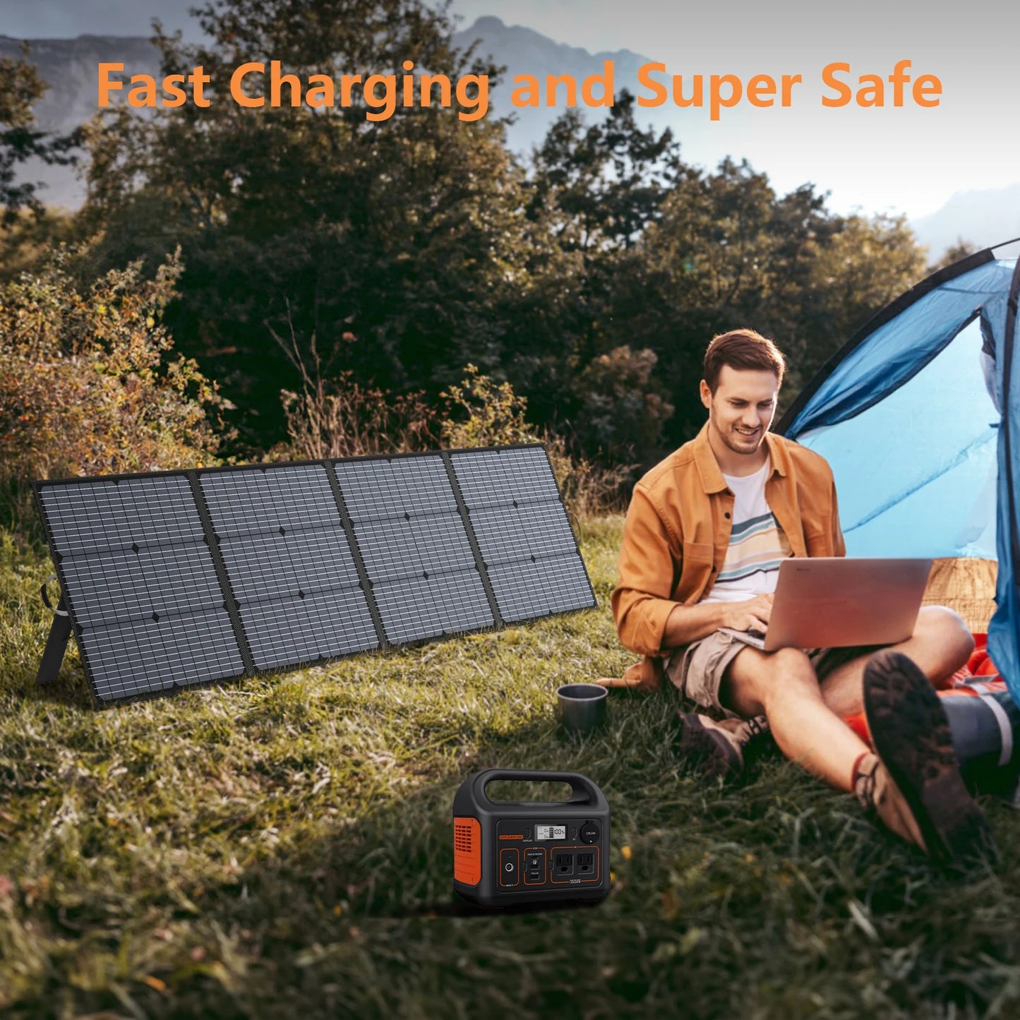 Portable Charger 40V 220W Foldable Solar Panel Kit