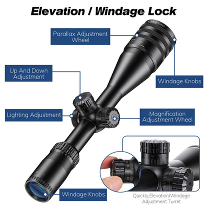 4-16x44 Hunting Scopes Red Green Illuminated Sight