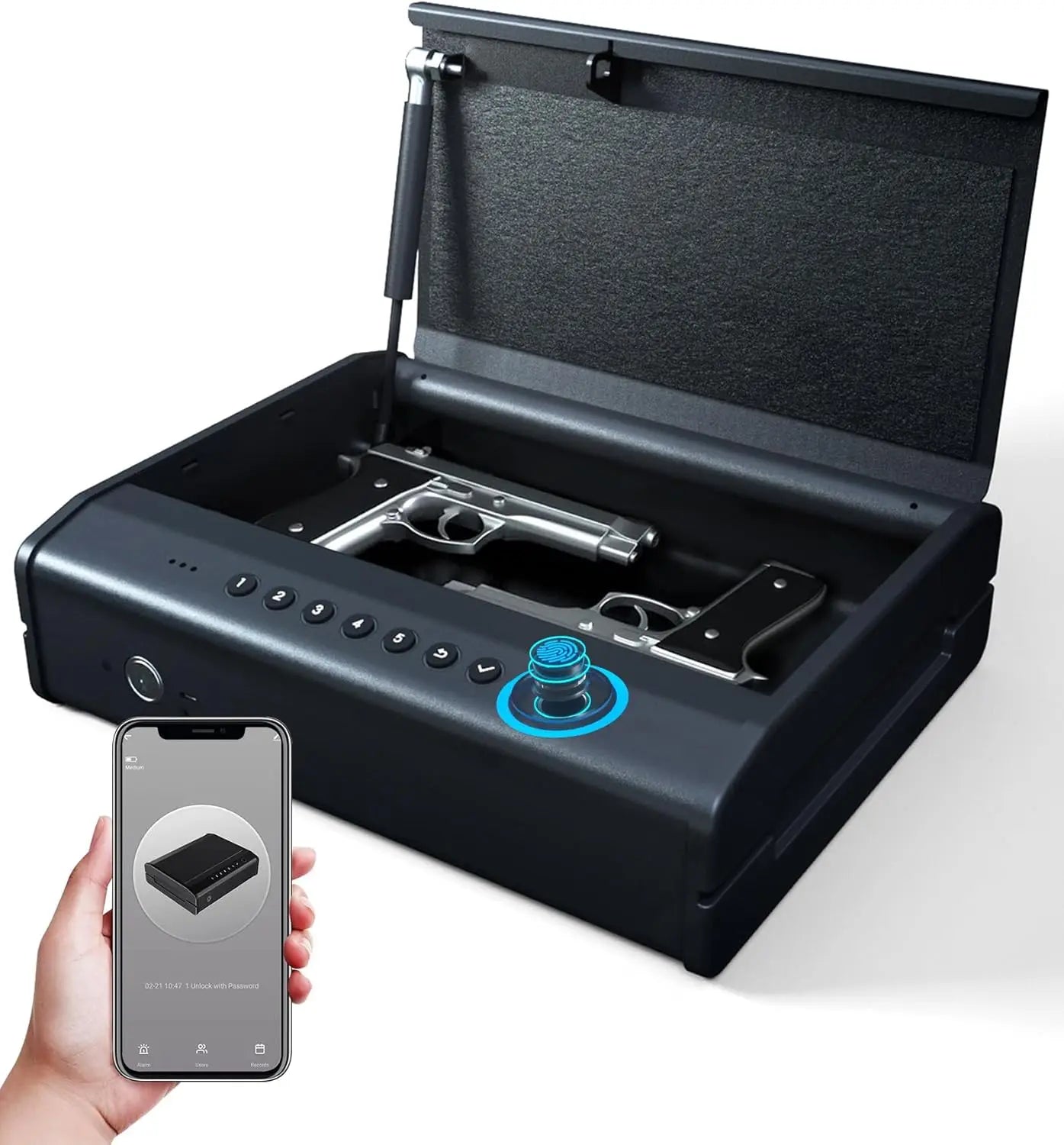 Biometric Gun Safe Quick Access Pistol Case